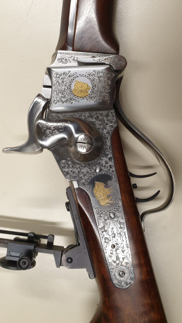 Vendo Sharps Billys .45-70 Lujo 32".

1.- Madera de nogal seleccionada.
2.- Cañón pavonado en color 31