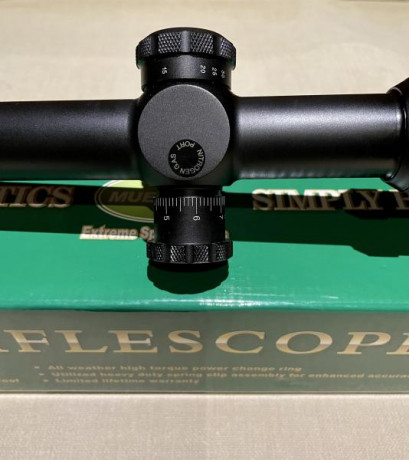 Vendido Visor Mueller Target 8-32x44, en su caja y embalaje, tapas y parasol metálico originales tubo 20