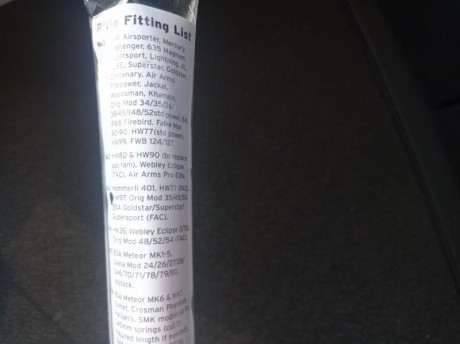 Vendo un kit inglés para tx200 mklll y pro sport el resorte es  XS Titán (20j) con guía del resorte las 10