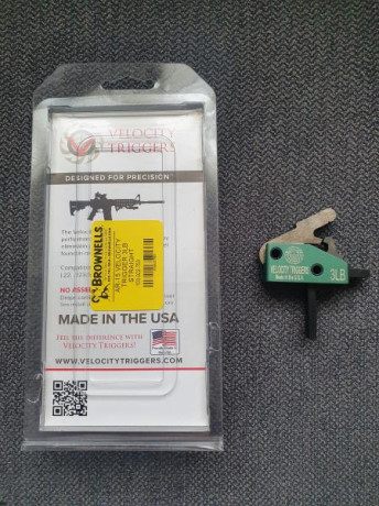 Vendo disparador Velocity Trigger AR15, 3LB. Single stage. Está en Bilbao.
120€.

Saludos.

VENDIDO. 02