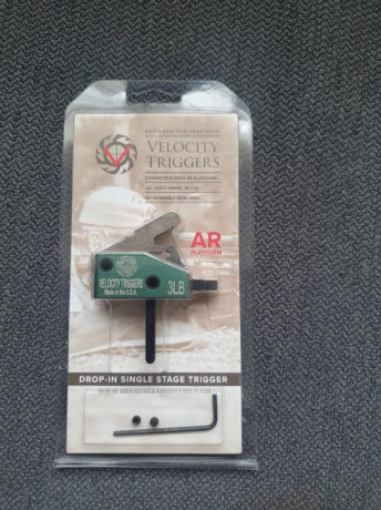 Vendo disparador Velocity Trigger AR15, 3LB. Single stage. Está en Bilbao.
120€.

Saludos.

VENDIDO. 00