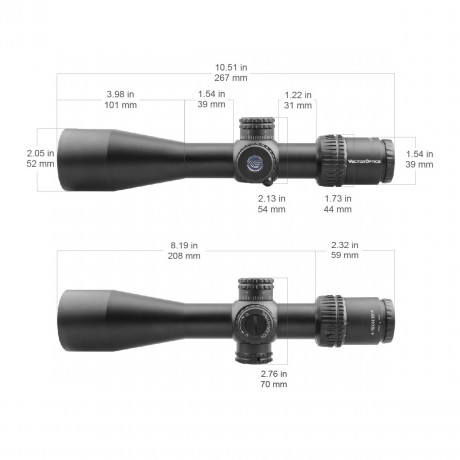 Vendo visor Vector Optics Veyron 4-16x44 FFP compacto.

· Monotubo de 30mm, Ultra CORTO 270mm 10,3 ", 02