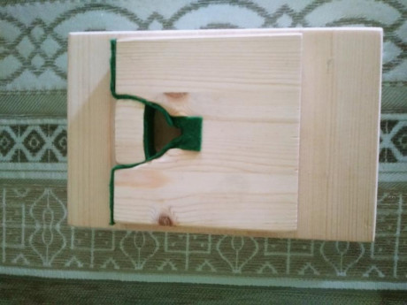  Soporte de carga para revólveres de avancarga, abatible de fabricación casera hecho en madera, 
Compatible 02
