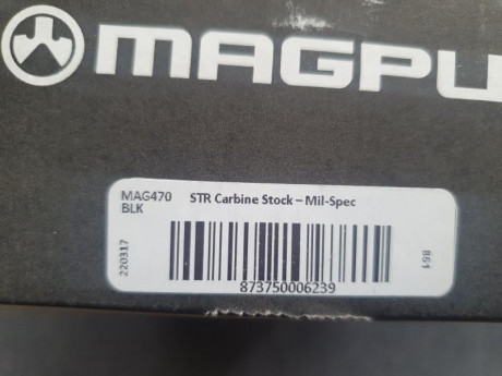 VENDIDO.

Vendo culata Magpul STR Mil-Spec, para AR15. Con orificio para enganche QD Magpul. Compartimentos 20