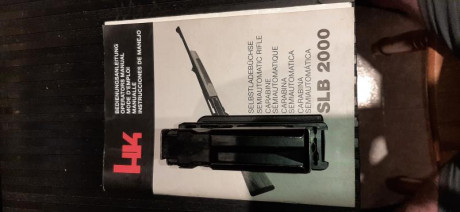 Aaarriba....Vendo cargador de 10 cartuchos original HK para el modelo 
Hk slb 2000. Cal 30-06.es válido 00