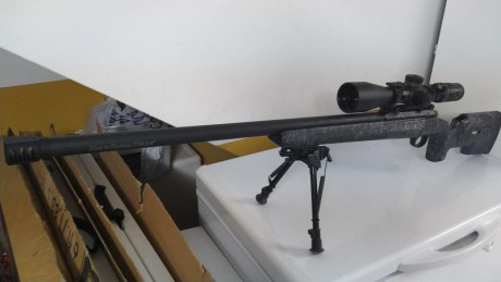 Se vende este rifle con 500 disparos con munición recargada y comercial. Se entrega con su maletín de 00