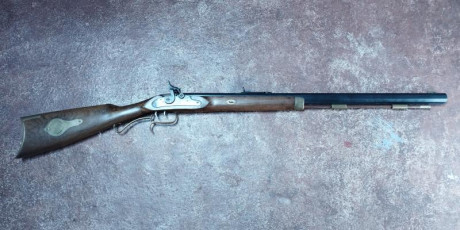Vendo Hawken Ardesa .45 con turquesa bola Lee, baqueta latón , embudo latón, tubitos, calepinos, etc... 00