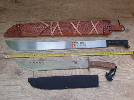 Buenas a todos,
Vendo estos dos machetes juntos en lote.
- Machetes Tramontina, made in Brasil con funda 00