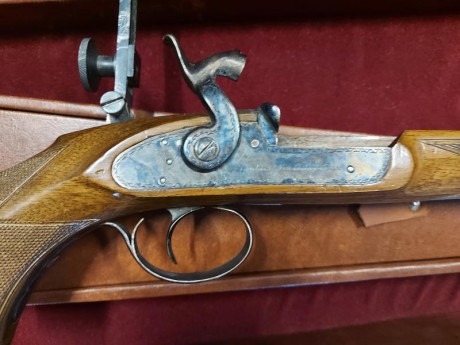 Cambio rifle avancarga Rigby creedmore de la marca AMR cal.45 en perfecto estado. El arma viene con diopter 01