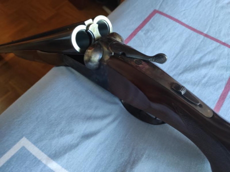 Hola buenos días.
Vendo escopeta calibre 10 magnum yuxtapuesta
Pocos tiros, cañones full los dos, 81 cm 02