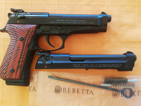 Saludos pistocompañeros.

Después de darle muchas vueltas, pongo en venta mi Beretta 92FS con su conversor 01