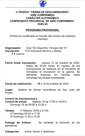 Aqui os dejo la convocatoria del VI trofeo Tierra de Descubridores por si os apetece asistir 00
