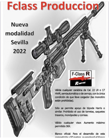 Buenas tardes.

En todos los campeonatos de Fclass rimfire que se celebran, se compite en dos modalidades; 100