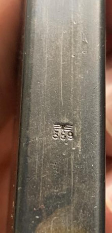 Vendo P38 inutilizada, periodo de 2ª G.M., marcada con código "cyq", fabricada por Spreewerke 31