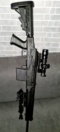 Hola buenas,  vendo  o  cambio  mi Izmash Saiga del cal.410,con varios extras 
-3 cargadores 
-Alargador 01
