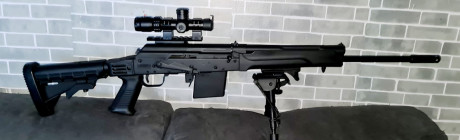Hola buenas,  vendo  o  cambio  mi Izmash Saiga del cal.410,con varios extras 
-3 cargadores 
-Alargador 00