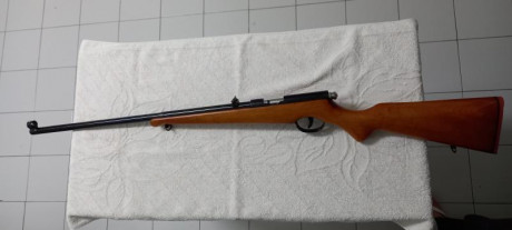 Carabina Santa Barbara M66 del calibre 22lr  en estado excelente se puede ver y probar en Santander.
100 01