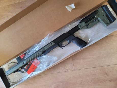 Por venta de mi Tikka T3x,  quito chasis MDT Oryx acción corta. Para 308win o 6,5 Creedmor . 
Adjunto 00