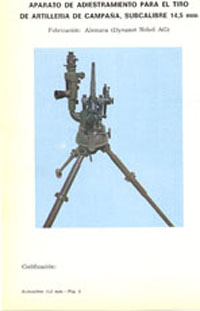 El aparato cuya foto adjunto se empleaba para adiestrar a los alumnos de artillería. Utiliza una munición 00