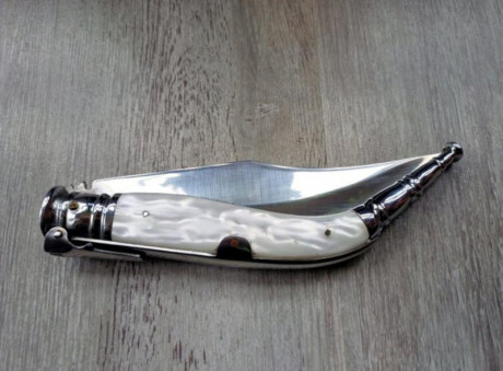 Navaja  de la desaparecida marca ANDÚJAR, expectacular navaja de carraca de 5 muelles de 15,5 CMS de hoja 01
