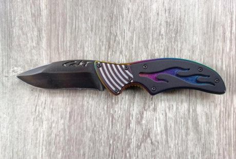 CRKT FULCRUM FLAME Usa, modelo alta gama ya descatalogado y muy raro, con apertura patentada  una verdadera 02