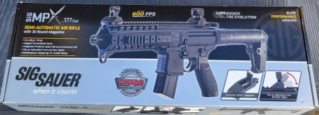  VENDIDO  subfusil Sig Sauer MPX calibre 4.5 mm (.177"). Funcionamiento con botellas de CO2 de 88 00