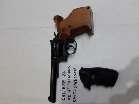 VENDO REVOLVER SMITH Y WESSON K17 DEL 22 DE 6" PULGADAS CON DOS EMPUÑADURAS GUIADO EN F EN PERFECTAS 100