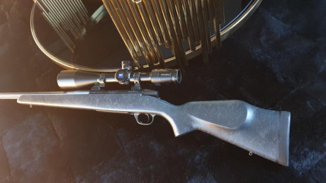 Rifle Weatherby Mark V en cal.30-378 weatherby,  cañon acanalado en acero inoxidable  con freno de boca 30