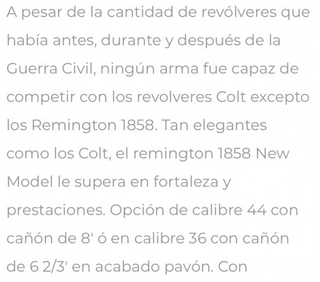 Hola compañeros 
Busco revólver calibre 36 con cañón de 6” A ser posible Uberti .1858 New Army
Si hay 100