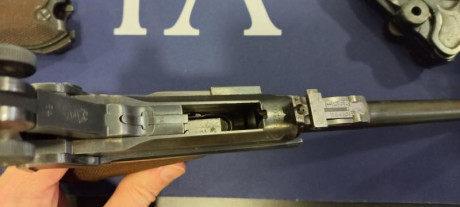 Algo he bajado en precio y fotos nuevas.
Numero de la empuñadura es diferente.
En general una luger muy 00