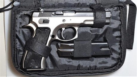 Vendo CZ85 duotone con equipamiento extra de recambios

El arma tiene la doble acción desactivada para 02