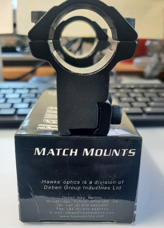 Montura para miras telescópicas de mono pieza, de la conocida marca inglesa Hawke, sumamente robusta, 02