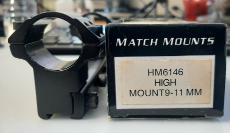 Montura para miras telescópicas de mono pieza, de la conocida marca inglesa Hawke, sumamente robusta, 10