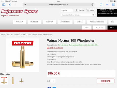 -VENDO LOTE DE VAINAS CAL 300 WM CON 1 DISPARO DE LAS SIGUIENTES MARCAS :
-NORMA 150 VAINAS, PRECIO 120 100