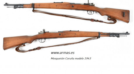 El mosquetón Coruña modelo 1943, arma que se diseña después de la guerra civil española con el objetivo 01