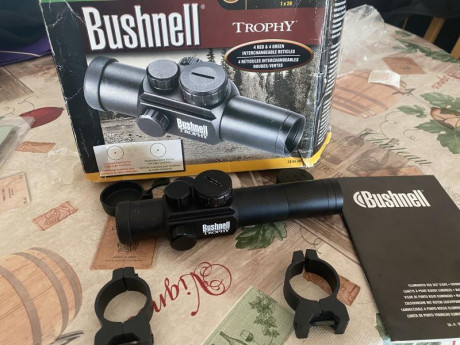 Tubo de 30mm de diámetro. Vendido

Características técnicas del Visor punto rojo BUSHNELL TROPHY 1x28 10