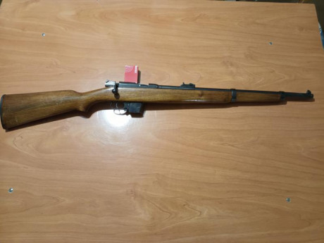 Carabina destroyer 9mm largo.
Muy buen estado.
200 € más portes. 
3 cargadores monohilera de 6 cartuchos.
Está 01