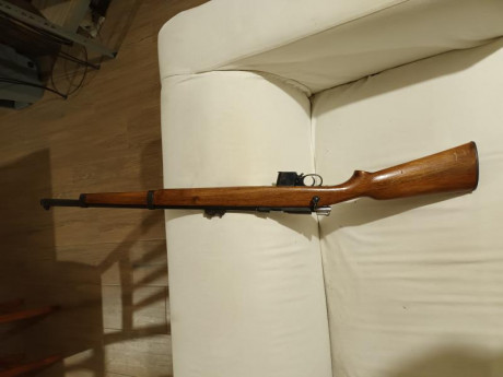 Carabina destroyer 9mm largo.
Muy buen estado.
200 € más portes. 
3 cargadores monohilera de 6 cartuchos.
Está 00