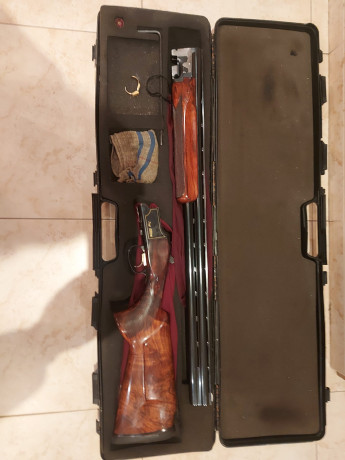 Se vende está escopeta,la trap en perfecto estado de uso recién revisada para su venta,76 de cañón de 02