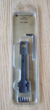 Base Leupold para Ruger 10/22, de una sola pieza, acero, en su blister sin abrir. 30 Euros envío peninsular 00