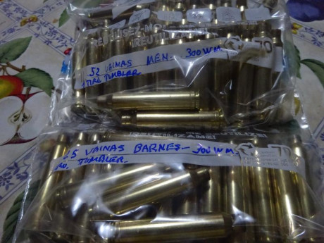 Buenas tardes.
Vendo un lote de vainas del .300WM con 1 tiro, pulidas en Tumbler y envasadas en bolsa 02