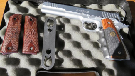 Vendo mi pistola STI TROJAN 6" INOX en perfectas condiciones va de lujo con su maletin original sus 32
