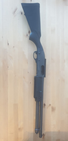 Hola a todos, Un amigo me pide que le anuncie esta escopeta.

Remington 870
-Capacidad 6 cartuchos
-Guardamanos 02