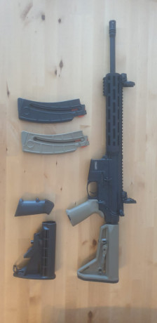 Hola a todos,
Un amigo me pide le anuncie esta carabina.

SMITH & WESSON MP15

-Estado: nueva un solo 01
