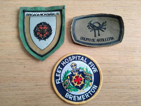 Hola, vendo tres parches militares originales , dos Españoles y otro Norteamericano del hospital de Bremerton

6 00