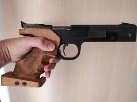 -Hola, 
pongo a la venta esta pistola del calibre 22 l.r., con varias posibilidades de ajuste del gatillo.
Con 00
