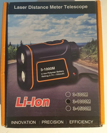  Telemetro laser  SND WAY modelo SW-1000A, nuevo sin usar.
 visión  hasta 1000 mts . caza,golf...
 Medición 01