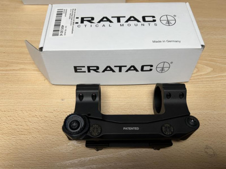 Se vende montura EraTac nueva a estrenar para tubo de 34”. Tiene elevación de 0 a 20 mils en saltos de 01