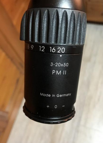 Se ofrece un magnífico visor Smith-Bender 3-20x50 PM II, retícula iluminada, en radianes 1 klic 10 mm 20