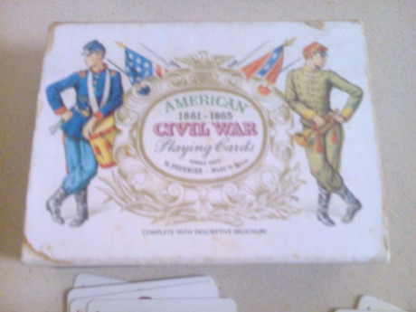 Vendo baraja de póquer sin usar alusiva a personajes y batallas de la Guerra Civil Americana 1861-1865. 02